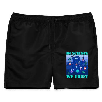 Wissenschaft Forschung Labor Studium - Männer Badeshorts - Schwarz - Vorne - AI Model Male 178 light (178cm)