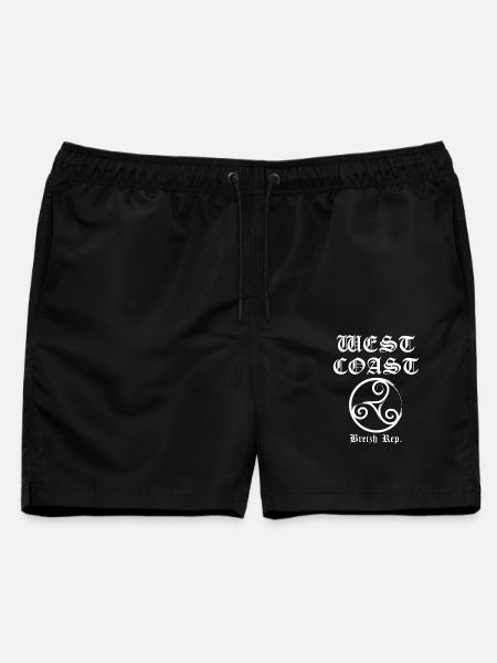 Westküste Breizh weiß - Männer Badeshorts - Schwarz