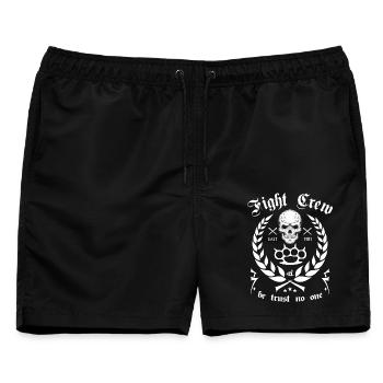 Kampfmannschaft - Männer Badeshorts - Schwarz - Vorne - AI Model Male 178 light (178cm)