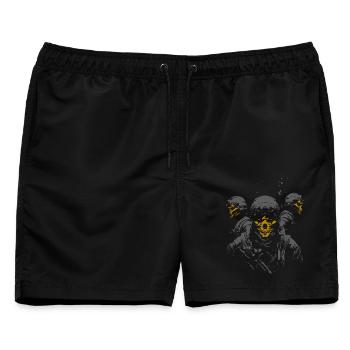 Ghost Soldiers - Männer Badeshorts - Schwarz - Vorne - AI Model Male 178 light (178cm)