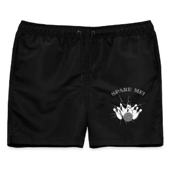 Spare Me Ten Pin Bowling - Ten Pin Bowling T-Shirt - Männer Badeshorts - Schwarz - Vorne - AI Model Male 178 light (178cm)