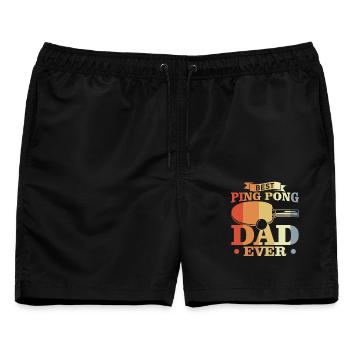 Ping Pong Papa - Männer Badeshorts - Schwarz - Vorne - AI Model Male 178 light (178cm)