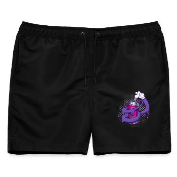 Drücken Sie sich aus - Männer Badeshorts - Schwarz - Vorne - AI Model Male 178 light (178cm)