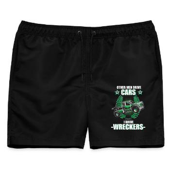Abschleppwagen Abschlepper Abschleppdienst Beruf - Männer Badeshorts - Schwarz - Vorne - AI Model Male 178 light (178cm)