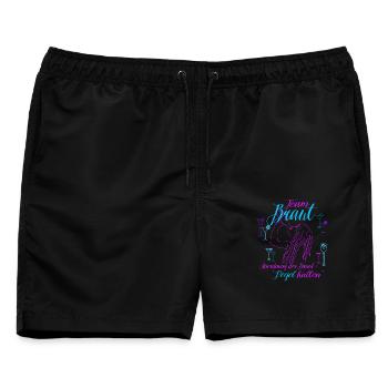 Team Braut JGA Line Art lustiger Spruch - Männer Badeshorts - Schwarz - Vorne - AI Model Male 178 light (178cm)