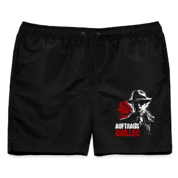 Auftragsgriller Grillmeister BBQ Grillen Geschenk - Männer Badeshorts - Schwarz - Vorne - AI Model Male 178 light (178cm)