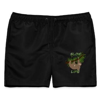 faul - Männer Badeshorts - Schwarz - Vorne - AI Model Male 178 light (178cm)