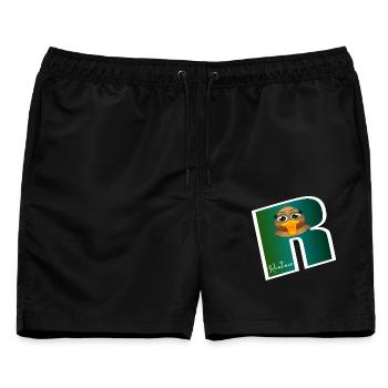 Abschiedsgeschenke Rente Ente - Männer Badeshorts - Schwarz - Vorne - AI Model Male 178 light (178cm)