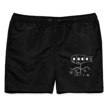 Unterseeboot. Nemo - Männer Badeshorts - Schwarz - Vorne - AI Model Male 178 light (178cm)