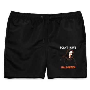 Ich kann Halloween nicht haben - Männer Badeshorts - Schwarz - Vorne - AI Model Male 178 light (178cm)
