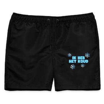 Mir ist kalt. Für die Kälte. Humor* - Männer Badeshorts - Schwarz - Vorne - AI Model Male 178 light (178cm)