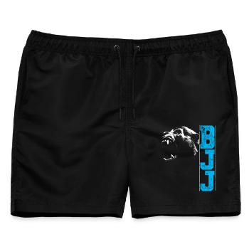 Brazilian Jiu Jitsu BJJ Gorilla Head Geschenk - Männer Badeshorts - Schwarz - Vorne - AI Model Male 178 light (178cm)
