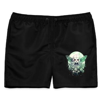 Fairycore Gothik Mond Fairy Grunge E-Girl Geschenk - Männer Badeshorts - Schwarz - Vorne - AI Model Male 178 light (178cm)