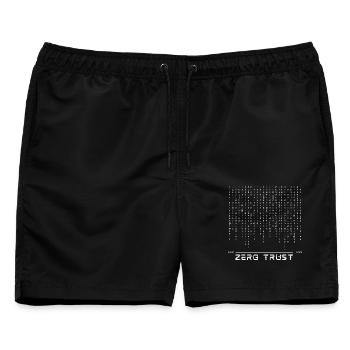 Zero-Trust-Binärcode - Männer Badeshorts - Schwarz - Vorne - AI Model Male 178 light (178cm)