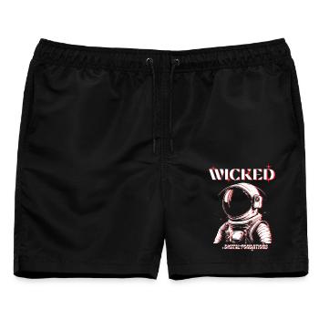 Böse - Männer Badeshorts - Schwarz - Vorne - AI Model Male 178 light (178cm)