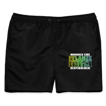 Nurnoch Eine Pflanze Gärtner Topfpflanen Garten - Männer Badeshorts - Schwarz - Vorne - AI Model Male 178 light (178cm)