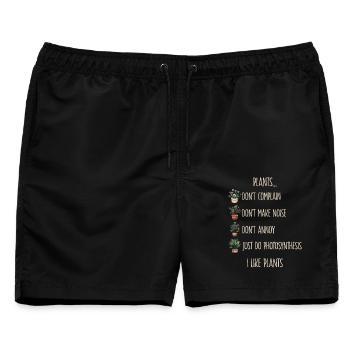Pflanzen Beschweren Sich Nicht Gärtner Garten - Männer Badeshorts - Schwarz - Vorne - AI Model Male 178 light (178cm)