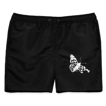 Die Seltene Schönheit des Distelfalters - Männer Badeshorts - Schwarz - Vorne - AI Model Male 178 light (178cm)