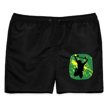 Skaten Skateboard - Männer Badeshorts - Schwarz - Vorne - AI Model Male 178 light (178cm)
