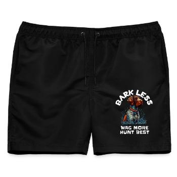 Jagdhund Jagdsaison Jäger Vierbeiner - Männer Badeshorts - Schwarz - Vorne - AI Model Male 178 light (178cm)