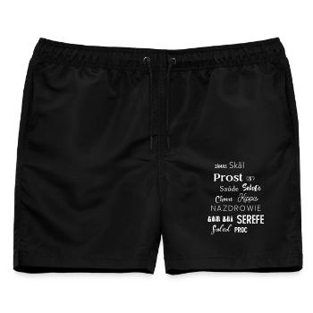 Cheers Prost Salute - Männer Badeshorts - Schwarz - Vorne - AI Model Male 178 light (178cm)
