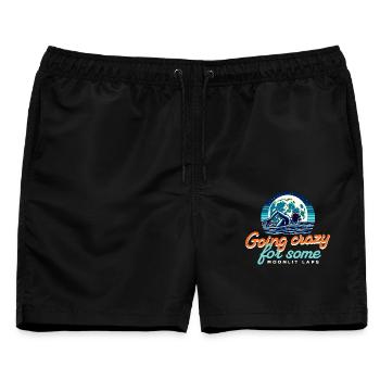 Mondlicht Schwimmer Bahnen Nachtschwimmen - Männer Badeshorts - Schwarz - Vorne - AI Model Male 178 light (178cm)