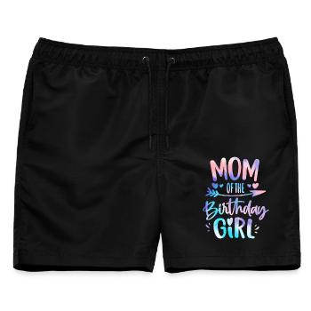 Mutter Des Geburtstagskindes Mutter Vom Geburtstag - Männer Badeshorts - Schwarz - Vorne - AI Model Male 178 light (178cm)