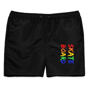 Skate - Männer Badeshorts - Schwarz - Vorne - AI Model Male 178 light (178cm)
