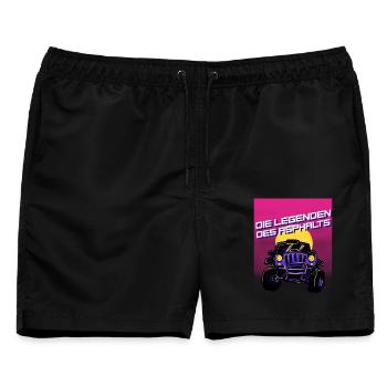 Die Legenden des Asphalts - Männer Badeshorts - Schwarz - Vorne - AI Model Male 178 light (178cm)