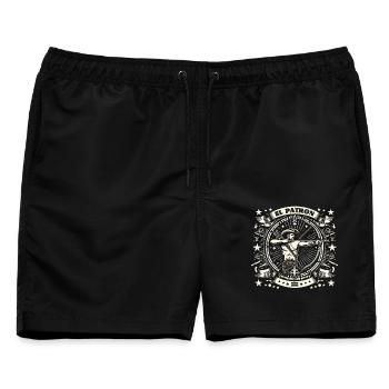 El Patron Western Silhouette - Männer Badeshorts - Schwarz - Vorne - AI Model Male 178 light (178cm)