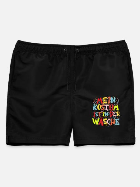 mein kostüm ist in der wäsche - Männer Badeshorts - Schwarz