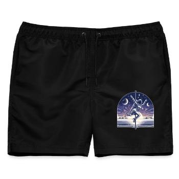 Pole Dance Astronautin Poledance Geschenk - Männer Badeshorts - Schwarz - Vorne - AI Model Male 178 light (178cm)