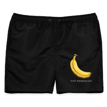 Lustige Banane Nicht Metaphysisch Kunst Humor - Männer Badeshorts - Schwarz - Vorne - AI Model Male 178 light (178cm)
