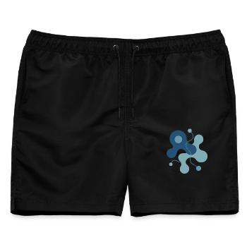 Organic Complexity – Die Form des Lebendigen - Männer Badeshorts - Schwarz - Vorne - AI Model Male 178 light (178cm)