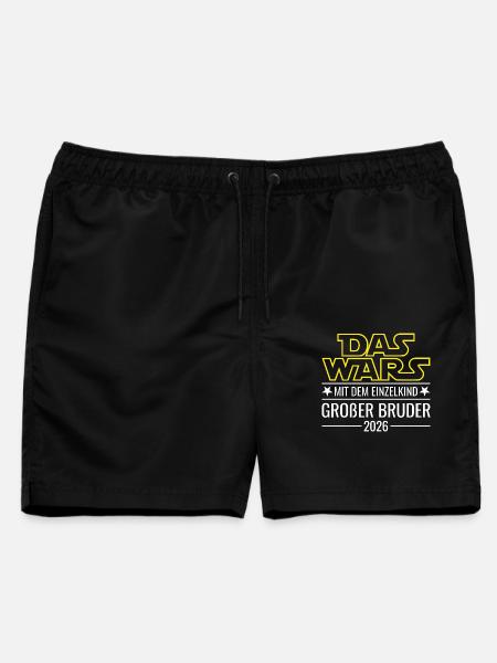 Das wars mit dem Einzelkind - Großer Bruder 2026 - Männer Badeshorts - Schwarz