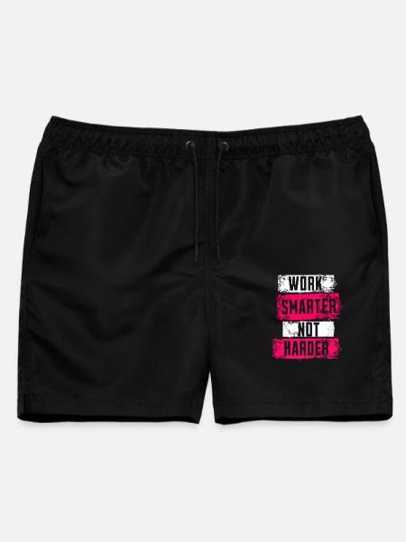 Work Smarter Not Harder Motivation - Männer Badeshorts - Schwarz
