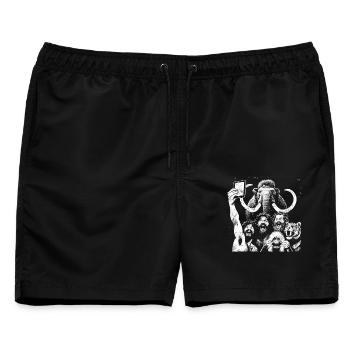 Savage Lion Pride Digitale Kunst - Männer Badeshorts - Schwarz - Vorne - AI Model Male 178 light (178cm)