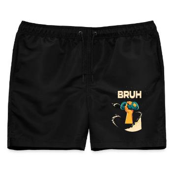 Mächtige kosmische Gehirnhand - Männer Badeshorts - Schwarz - Vorne - AI Model Male 178 light (178cm)