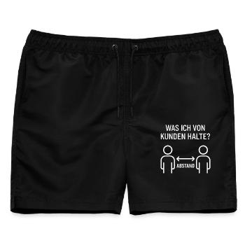 was ich von kunden halte kollege support - Männer Badeshorts - Schwarz - Vorne - AI Model Male 178 light (178cm)