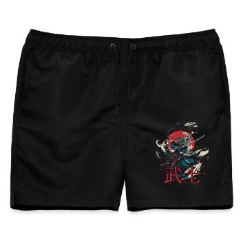 samurai krieger japanische designs - Männer Badeshorts - Schwarz - Vorne - AI Model Male 178 light (178cm)