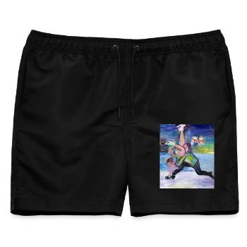 If Love is a Fire, Add more Wood - Männer Badeshorts - Schwarz - Vorne - AI Model Male 178 light (178cm)
