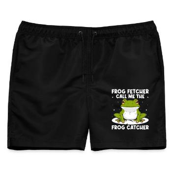 Frog Catcher Frog Fetcher Call Me Frog - Männer Badeshorts - Schwarz - Vorne - AI Model Male 178 light (178cm)