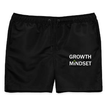 Growth Mindset - Männer Badeshorts - Schwarz - Vorne - AI Model Male 178 light (178cm)