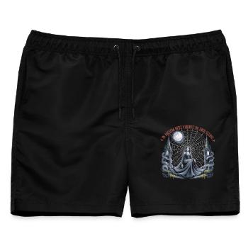 Gothic Spinnennetz Frau Shirt - Männer Badeshorts - Schwarz - Vorne - AI Model Male 178 light (178cm)