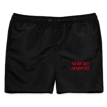 Dann ist es Zeit für den Horror! - Männer Badeshorts - Schwarz - Vorne - AI Model Male 178 light (178cm)