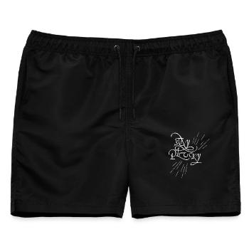 Bleiben Sie mutig - Männer Badeshorts - Schwarz - Vorne - AI Model Male 178 light (178cm)