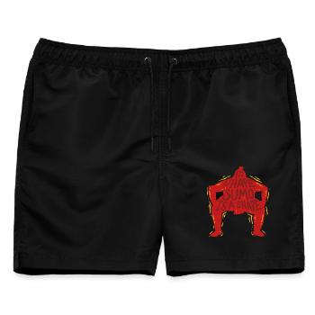 Sumoringer Sumo Wrestling Japanischer Nagoya - Männer Badeshorts - Schwarz - Vorne - AI Model Male 178 light (178cm)