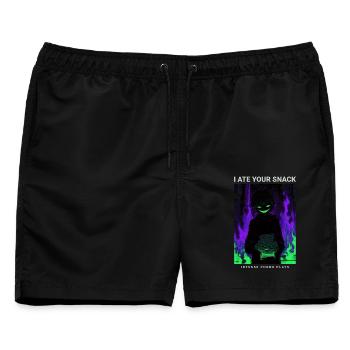 Vaporwave Phonk Anime Horror Snack Creepy Grin - Männer Badeshorts - Schwarz - Vorne - AI Model Male 178 light (178cm)