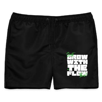 Grow with the Flow - Männer Badeshorts - Schwarz - Vorne - AI Model Male 178 light (178cm)