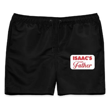 Feierliches Design für Isaacs Vater - Männer Badeshorts - Schwarz - Vorne - AI Model Male 178 light (178cm)
